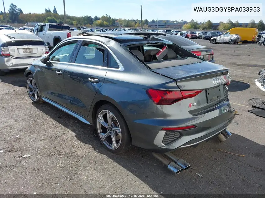 2023 AUDI S3 VIN WAUG3DGY8PA033953 — фото 3