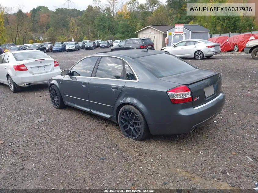 2005 AUDI S4 VIN WAUPL68EX5A037936 — фото 3
