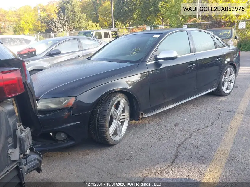 2011 AUDI S4 VIN WAUFGCFL2BA052975 — фото 2