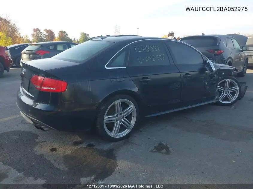2011 AUDI S4 VIN WAUFGCFL2BA052975 — фото 4