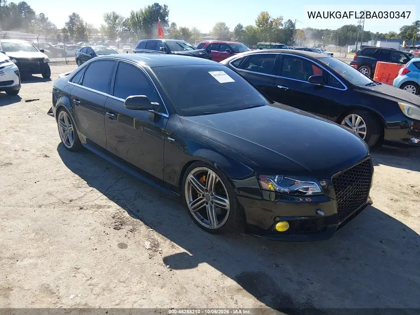 AUDI S4 2011, VIN WAUKGAFL2BA030347