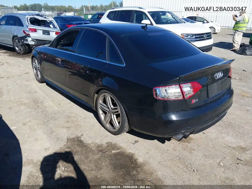 2011 AUDI S4 VIN WAUKGAFL2BA030347 — фото 3