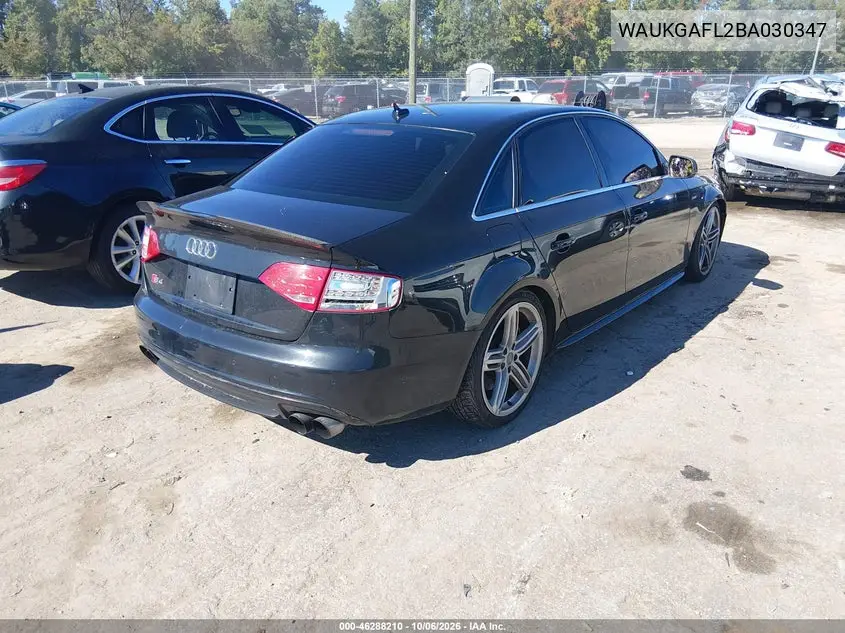 2011 AUDI S4 VIN WAUKGAFL2BA030347 — фото 4
