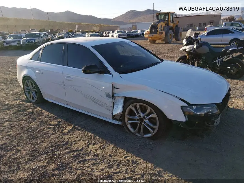 AUDI S4 2012, VIN WAUBGAFL4CA078319