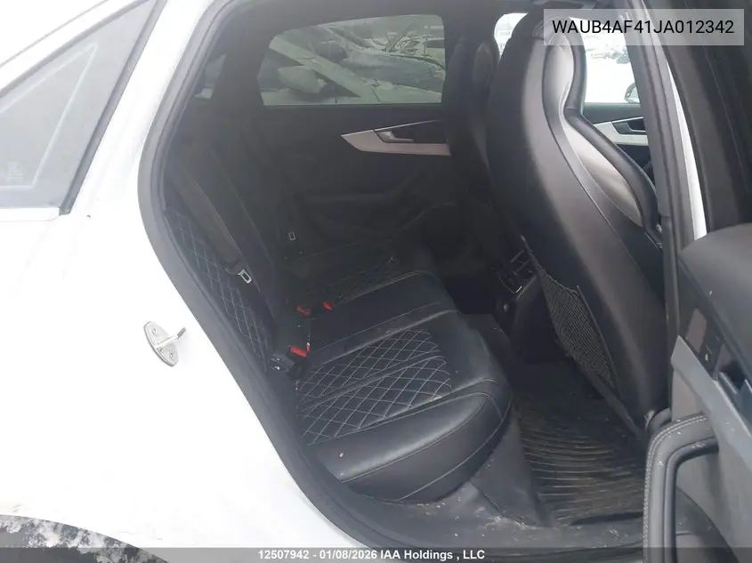 2018 AUDI S4 VIN WAUB4AF41JA012342 — фото 8