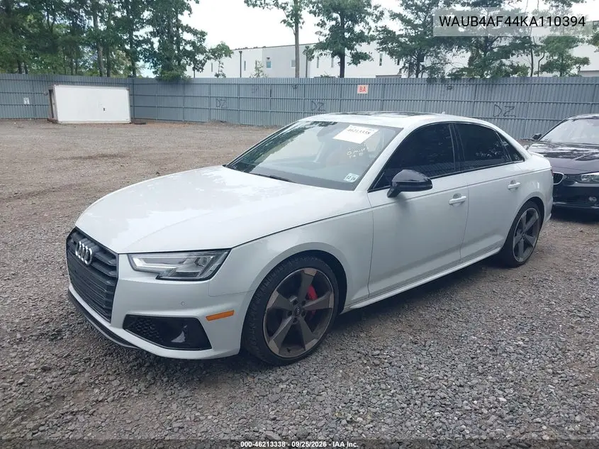 2019 AUDI S4 VIN WAUB4AF44KA110394 — фото 2