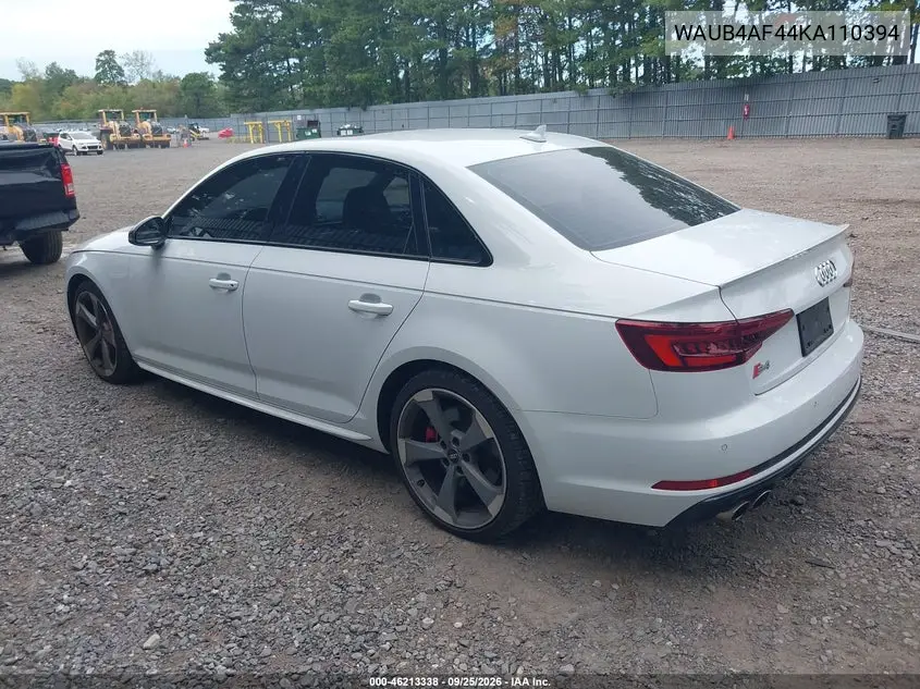 2019 AUDI S4 VIN WAUB4AF44KA110394 — фото 3