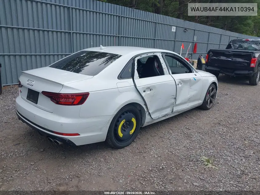 2019 AUDI S4 VIN WAUB4AF44KA110394 — фото 4