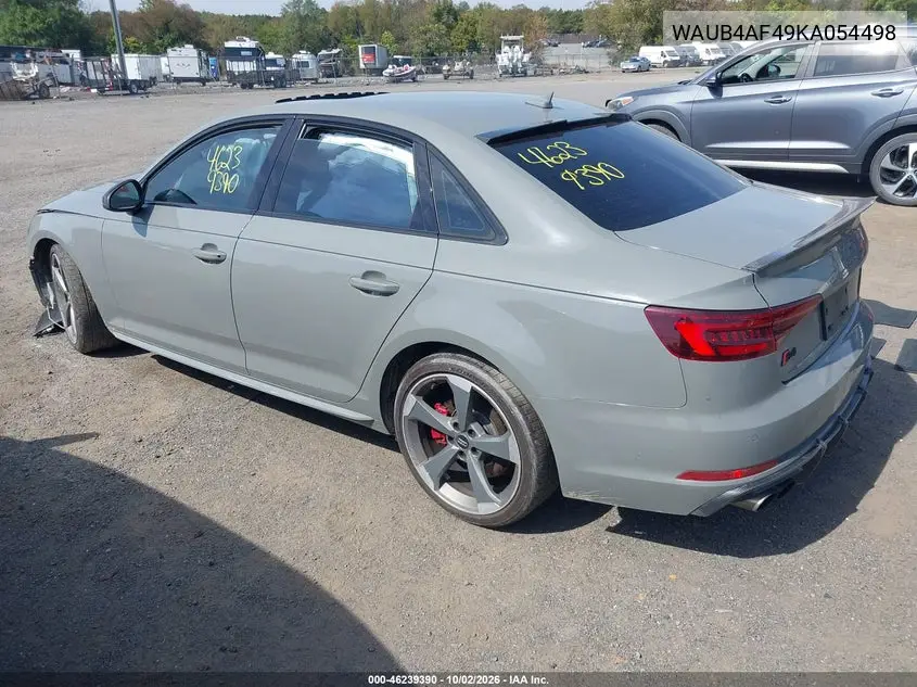 2019 AUDI S4 VIN WAUB4AF49KA054498 — фото 3