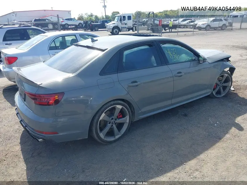 2019 AUDI S4 VIN WAUB4AF49KA054498 — фото 4
