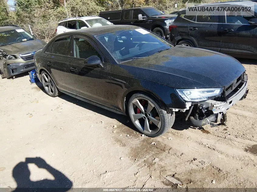 AUDI S4 2019, VIN WAUB4AF47KA006952