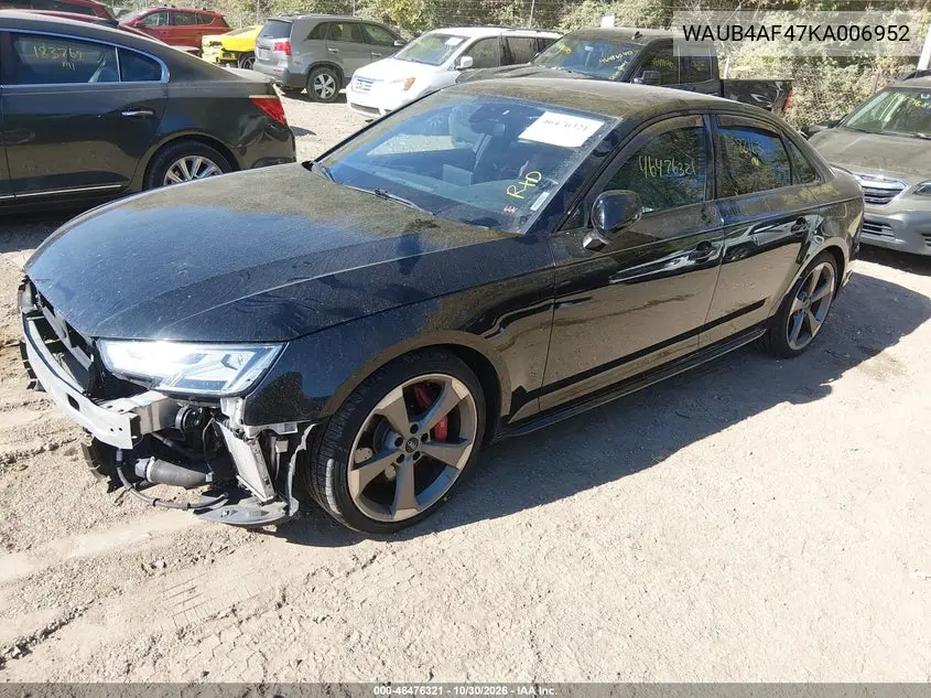2019 AUDI S4 VIN WAUB4AF47KA006952 — фото 2