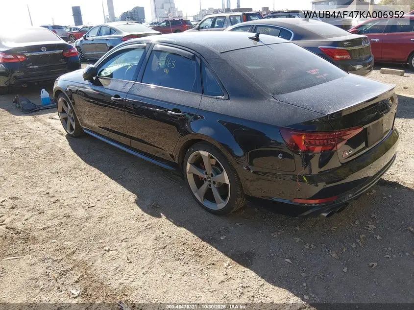 2019 AUDI S4 VIN WAUB4AF47KA006952 — фото 3