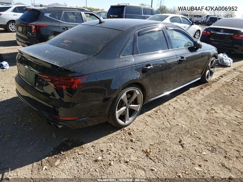 2019 AUDI S4 VIN WAUB4AF47KA006952 — фото 4
