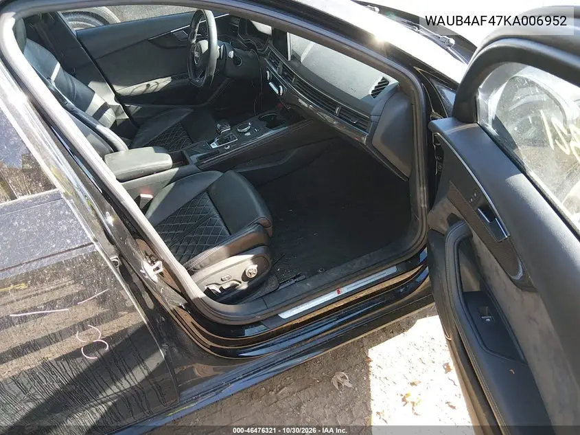 2019 AUDI S4 VIN WAUB4AF47KA006952 — фото 5