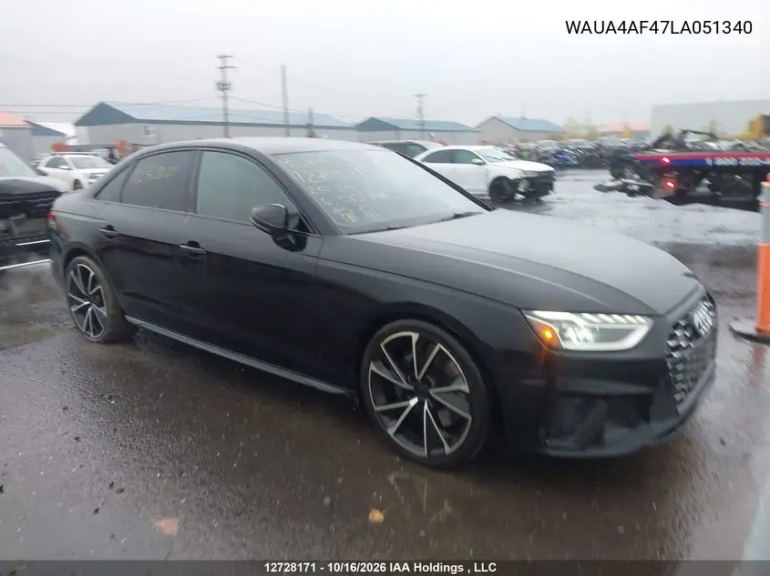 AUDI S4 2020, VIN WAUA4AF47LA051340