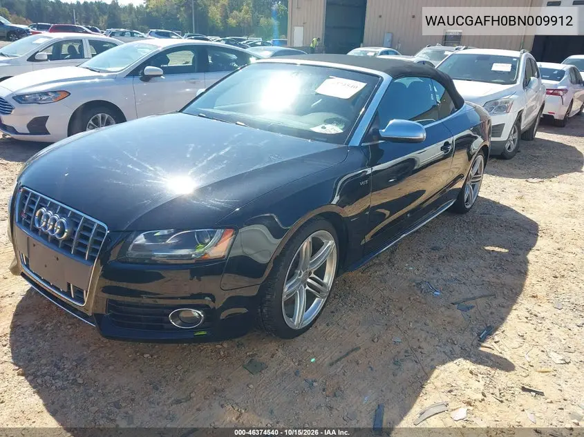 2011 AUDI S5 VIN WAUCGAFH0BN009912 — фото 2