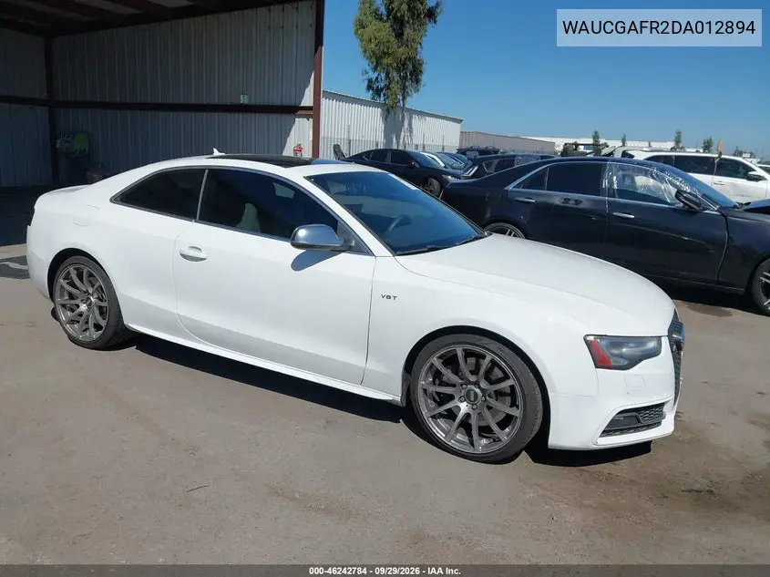 AUDI S5 2013, VIN WAUCGAFR2DA012894