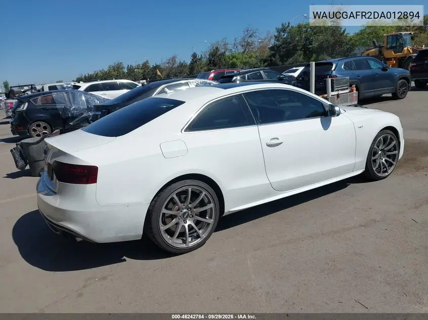 2013 AUDI S5 VIN WAUCGAFR2DA012894 — фото 4