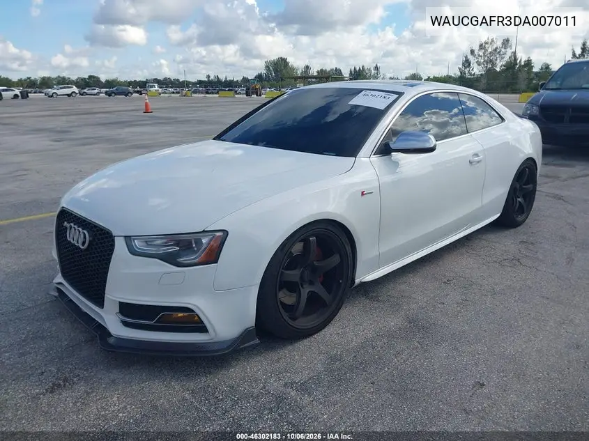 2013 AUDI S5 VIN WAUCGAFR3DA007011 — фото 2
