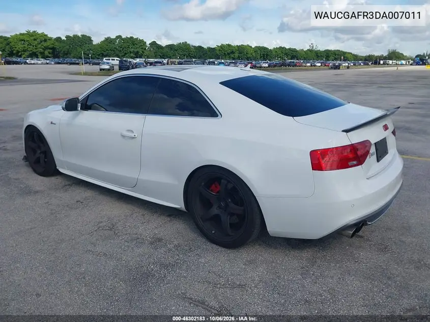 2013 AUDI S5 VIN WAUCGAFR3DA007011 — фото 3