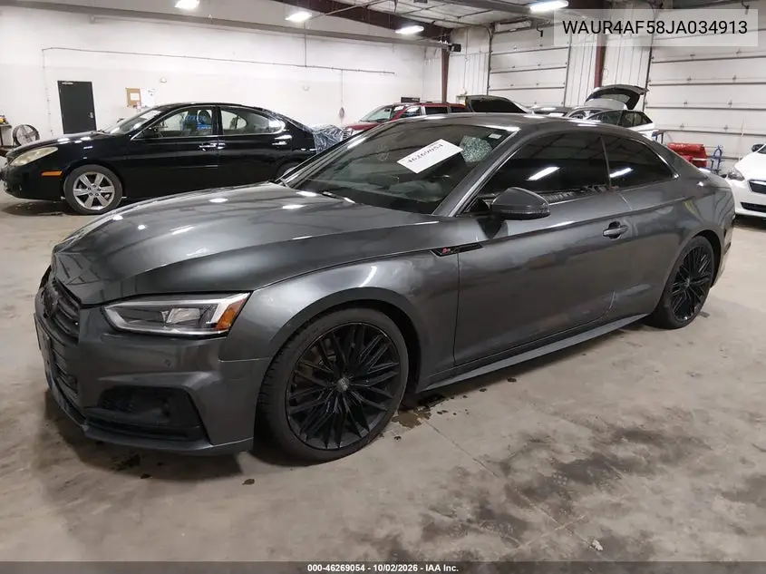 2018 AUDI S5 VIN WAUR4AF58JA034913 — фото 2