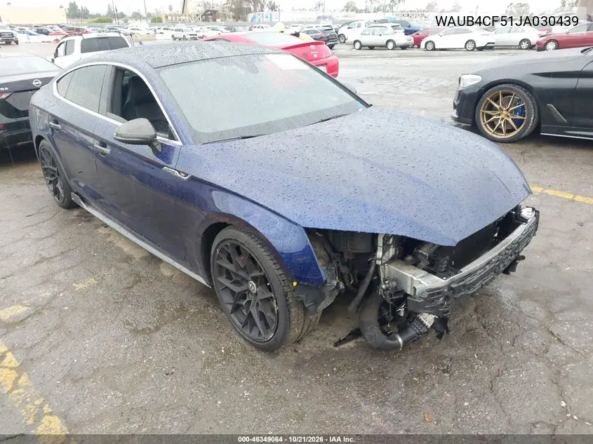 AUDI S5 2018, VIN WAUB4CF51JA030439