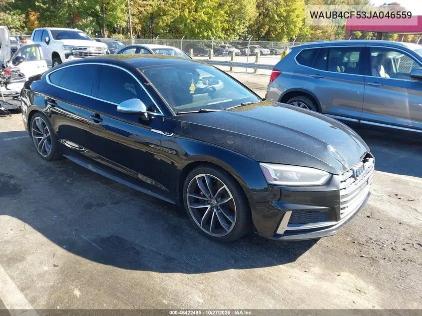 AUDI S5 2018, VIN WAUB4CF53JA046559