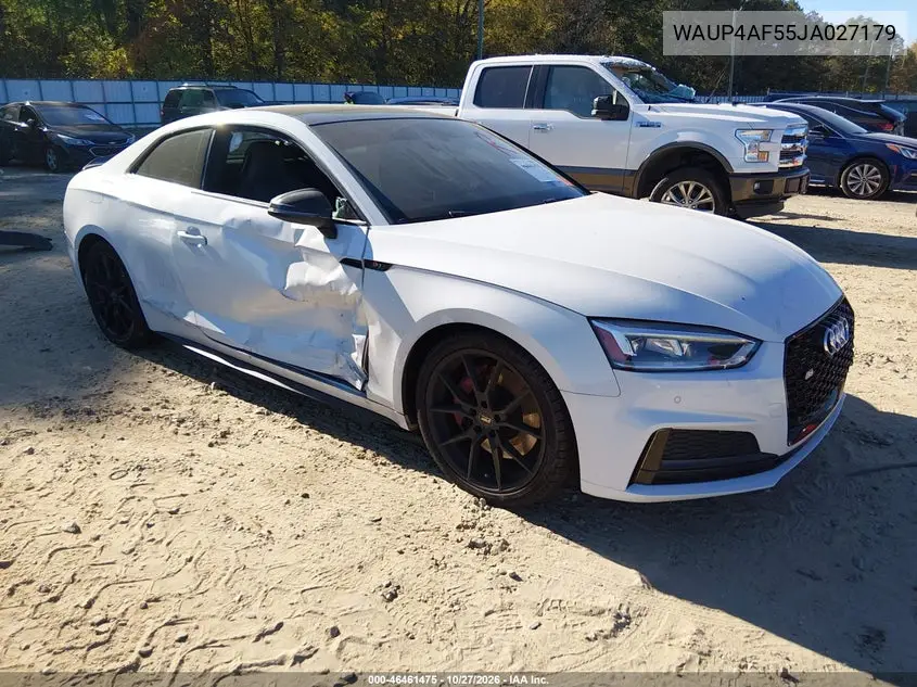 AUDI S5 2018, VIN WAUP4AF55JA027179