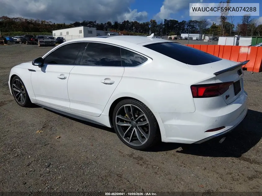 2019 AUDI S5 VIN WAUC4CF59KA074288 — фото 3