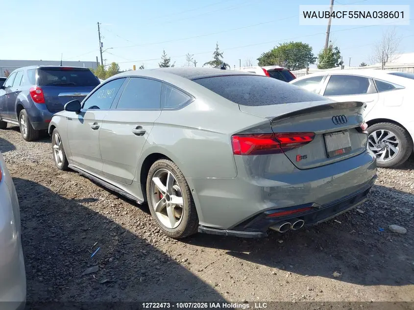 2022 AUDI S5 VIN WAUB4CF55NA038601 — фото 15