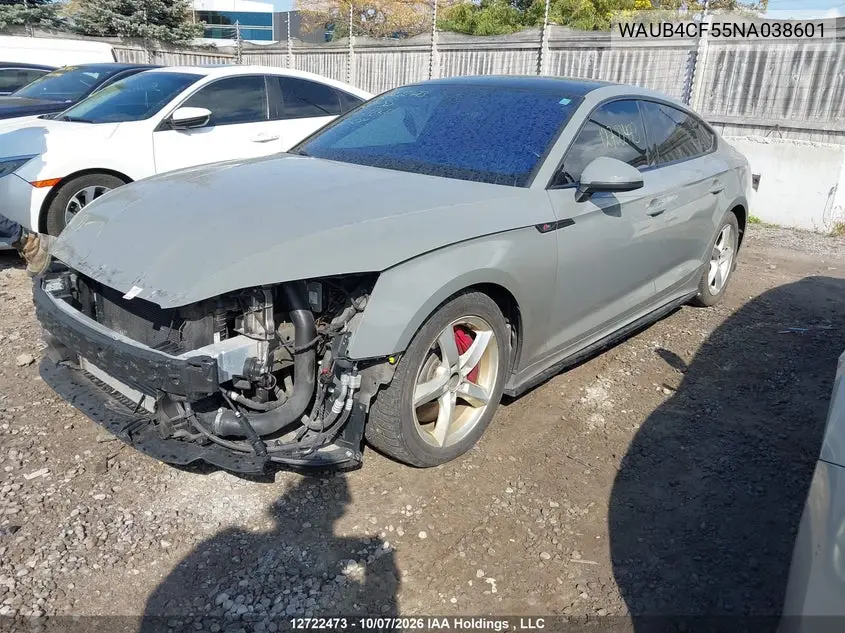 2022 AUDI S5 VIN WAUB4CF55NA038601 — фото 2