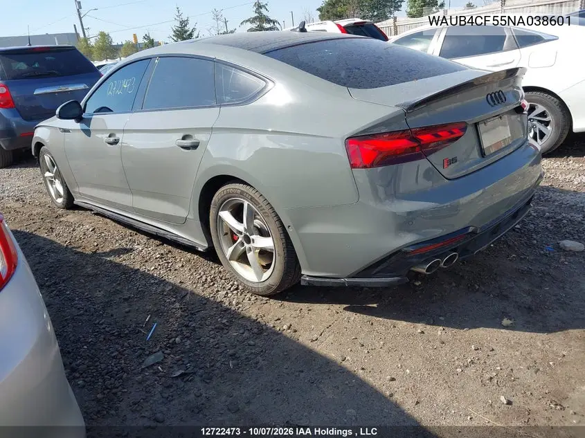 2022 AUDI S5 VIN WAUB4CF55NA038601 — фото 3
