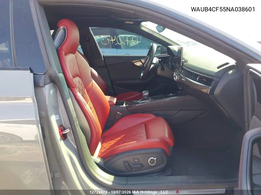 2022 AUDI S5 VIN WAUB4CF55NA038601 — фото 5