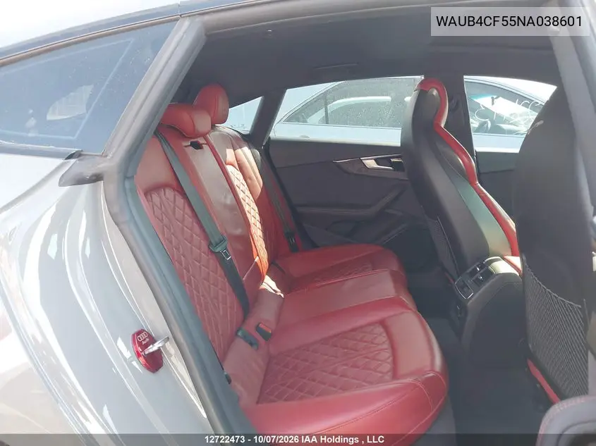 2022 AUDI S5 VIN WAUB4CF55NA038601 — фото 8