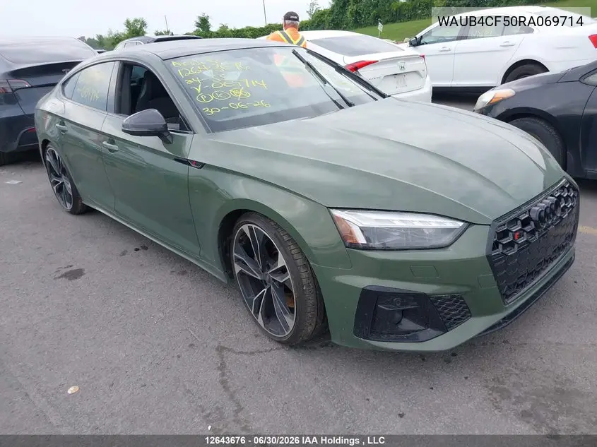 AUDI S5 2024, VIN WAUB4CF50RA069714