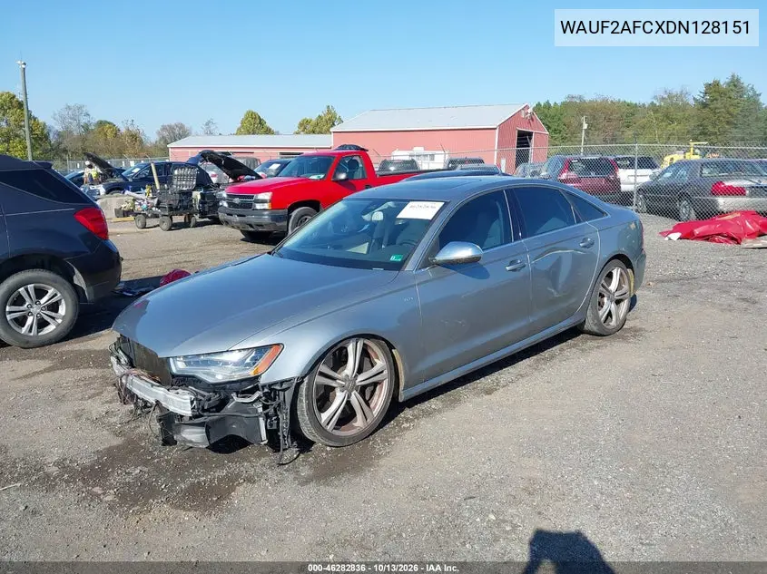 2013 AUDI S6 VIN WAUF2AFCXDN128151 — фото 2