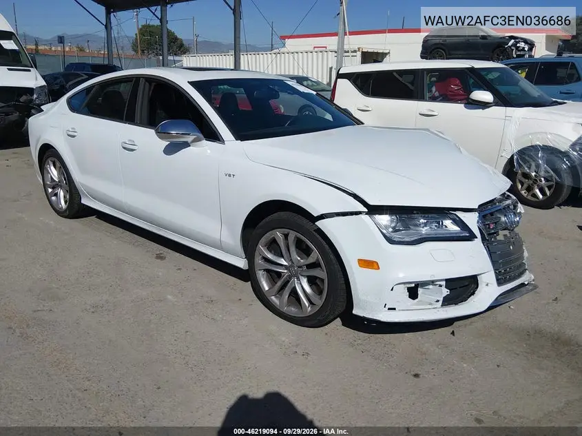 AUDI S7 2014, VIN WAUW2AFC3EN036686