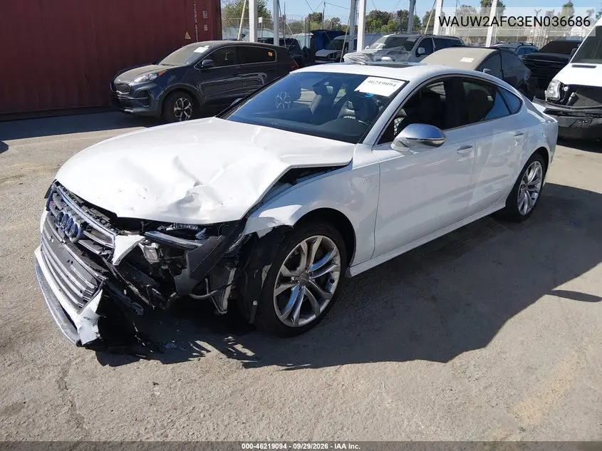 2014 AUDI S7 VIN WAUW2AFC3EN036686 — фото 2