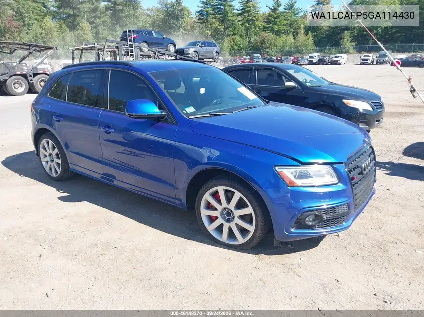 AUDI SQ5 2016, VIN WA1LCAFP5GA114430