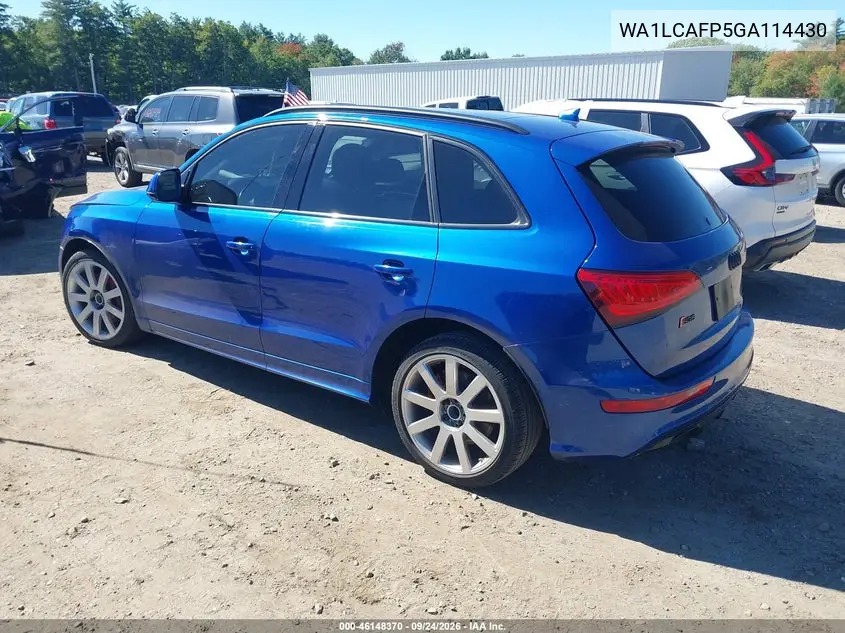 2016 AUDI SQ5 VIN WA1LCAFP5GA114430 — фото 3