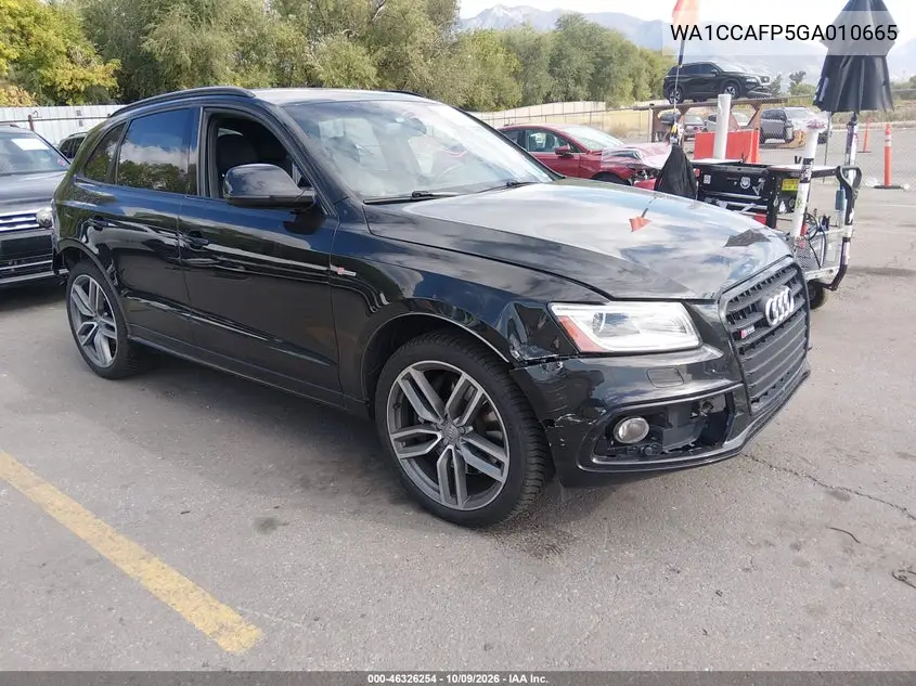 AUDI SQ5 2016, VIN WA1CCAFP5GA010665