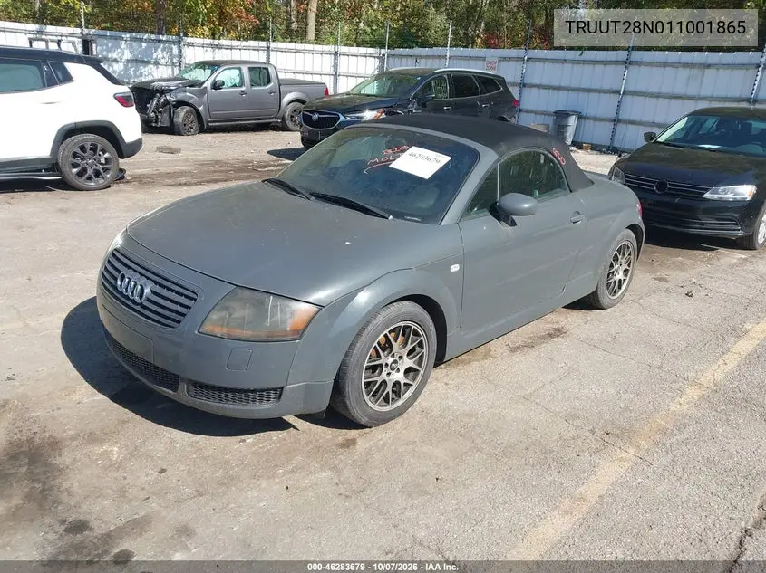 2001 AUDI TT VIN TRUUT28N011001865 — фото 2