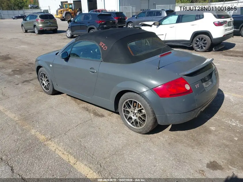 2001 AUDI TT VIN TRUUT28N011001865 — фото 3
