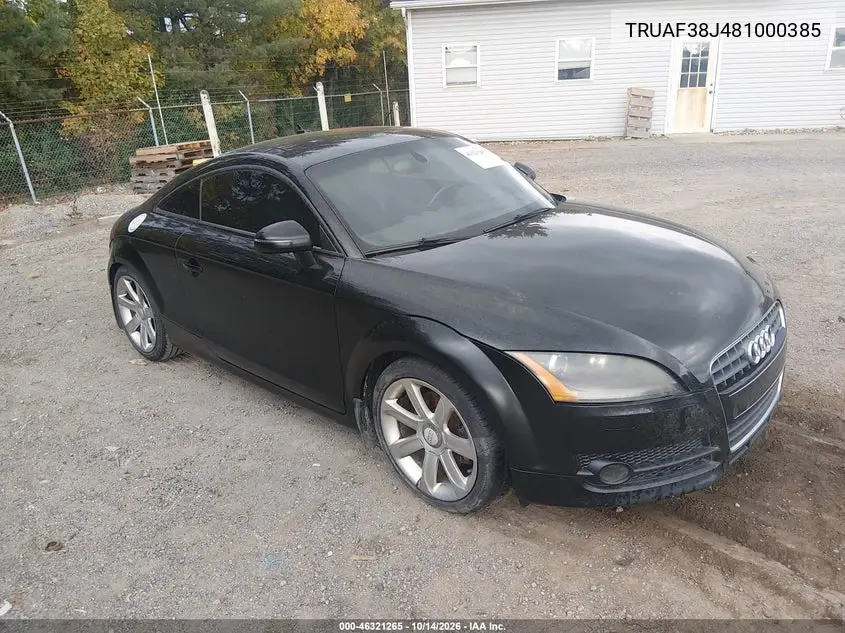 AUDI TT 2008, VIN TRUAF38J481000385