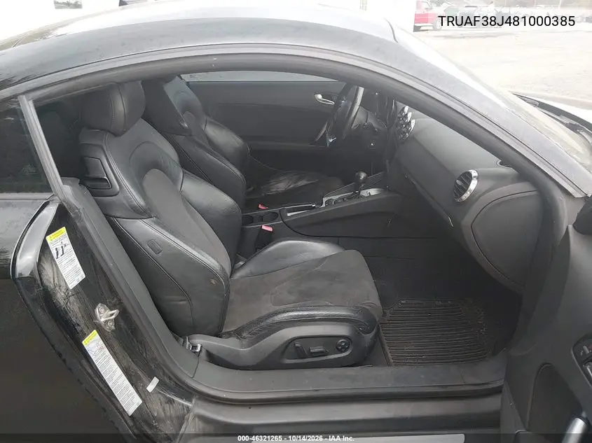 2008 AUDI TT VIN TRUAF38J481000385 — фото 5