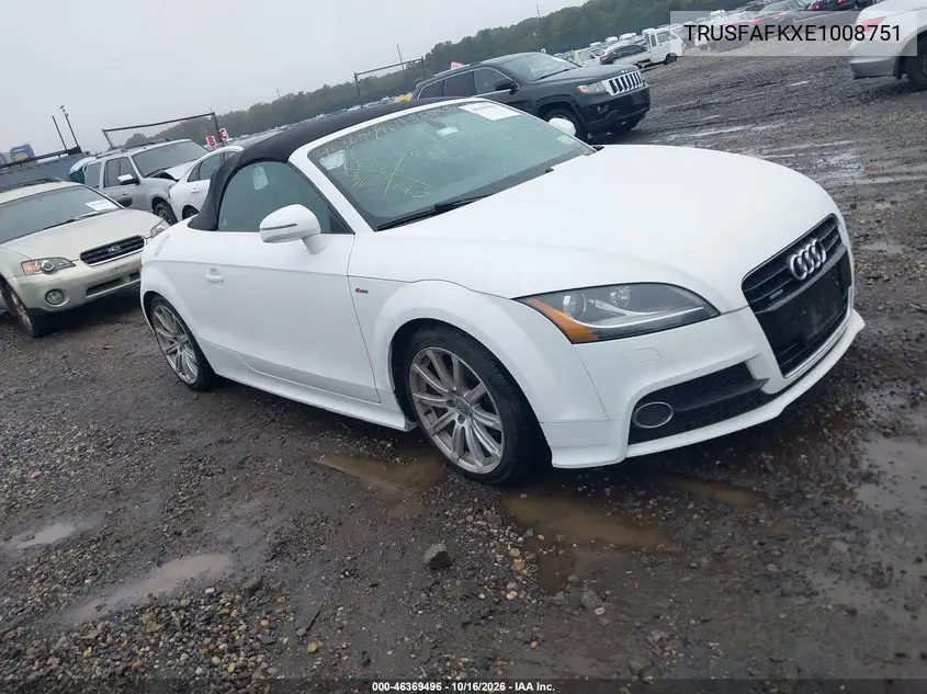 AUDI TT 2014, VIN TRUSFAFKXE1008751