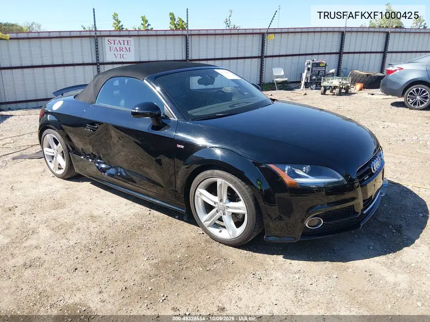 AUDI TT 2015, VIN TRUSFAFKXF1000425