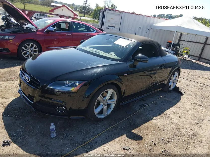 2015 AUDI TT VIN TRUSFAFKXF1000425 — фото 2
