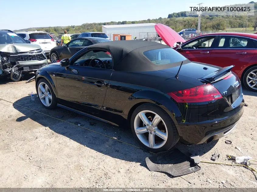 2015 AUDI TT VIN TRUSFAFKXF1000425 — фото 3